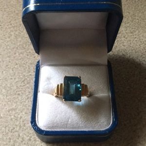 Size 7 Blue Topaz ladies ring